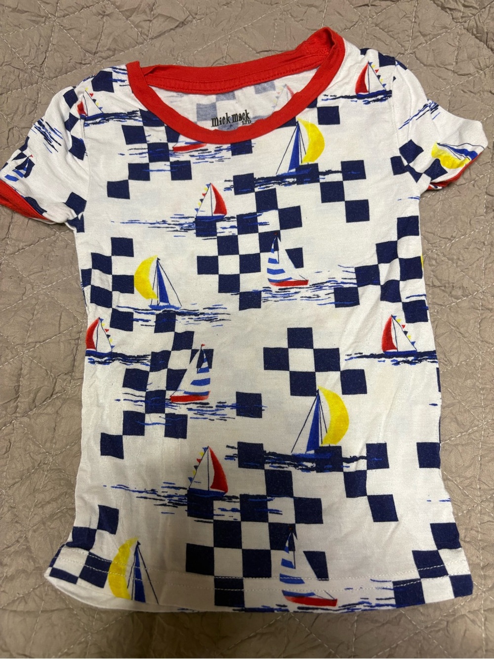 Bamboo 4T White Nautical Sailboat Tee & Bottoms
